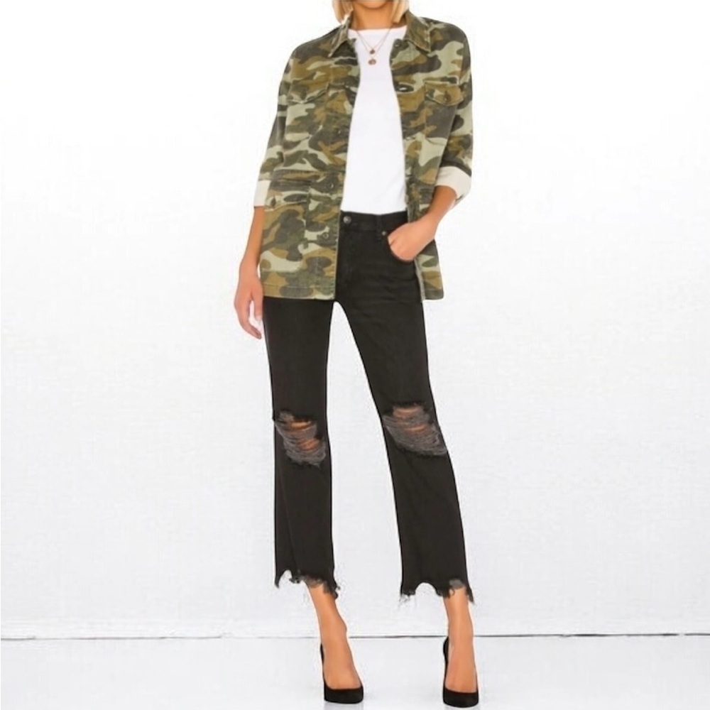 🌻NEW NWOT Free People We the Free Maggie Mid-Rise Straight-Leg Jeans Size 25
